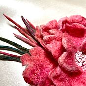 Украшения handmade. Livemaster - original item Flower Decoration Pin Brooch. Coral Flamingo.. Handmade.