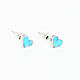 Turquoise Heart EARRINGS. Small Stud Earrings. Stud earrings. ARIEL - MOSAIC. Online shopping on My Livemaster.  Фото №2