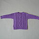 Order Sweaters & Jumpers: Light purple jumper with braid pattern. 4 children-baby. Livemaster. . Sweaters and jumpers Фото №3