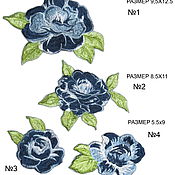 Материалы для творчества handmade. Livemaster - original item Embroidery applique patch, the Effect of Roses on the organza. Handmade.