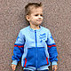 Blue hoodie for boy Airplane, children's hoodie with zipper, Sweatshirts and hoodies, Novosibirsk,  Фото №1