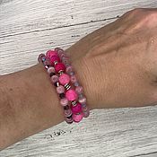 Украшения handmade. Livemaster - original item A bracelet made of beads: pink mist. Handmade.