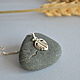 Silver Monstera Leaf Pendant on a Chain, Pendants, Kudrovo,  Фото №1