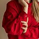 Women's linen shirt Lyudmila, color red. Shirts. molinialife. Online shopping on My Livemaster.  Фото №2