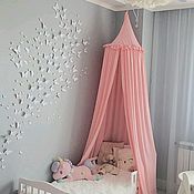 Для дома и интерьера handmade. Livemaster - original item Pink canopy for a bed / Tent in a baby`s cradle. Handmade.