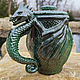 Dragon mug with lid. Mugs and cups. author's ceramics. Online shopping on My Livemaster.  Фото №2