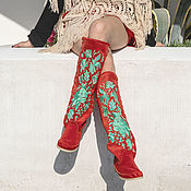 Сапоги: ROSА - Сапоги ручной работы с вышивкой -Евро Зима-разные цвета