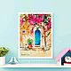 Watercolor painting southern house with a door a pot of bougainvillea flowers. Pictures. Olga Ermakova art. Online shopping on My Livemaster.  Фото №2