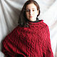 Белое пончо Four Seasons. Пончо. IRINA GRUDKINA Handmade Knitwear. Ярмарка Мастеров.  Фото №6