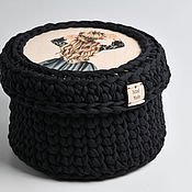 Для дома и интерьера handmade. Livemaster - original item Store things: Textile basket with lid. Handmade.