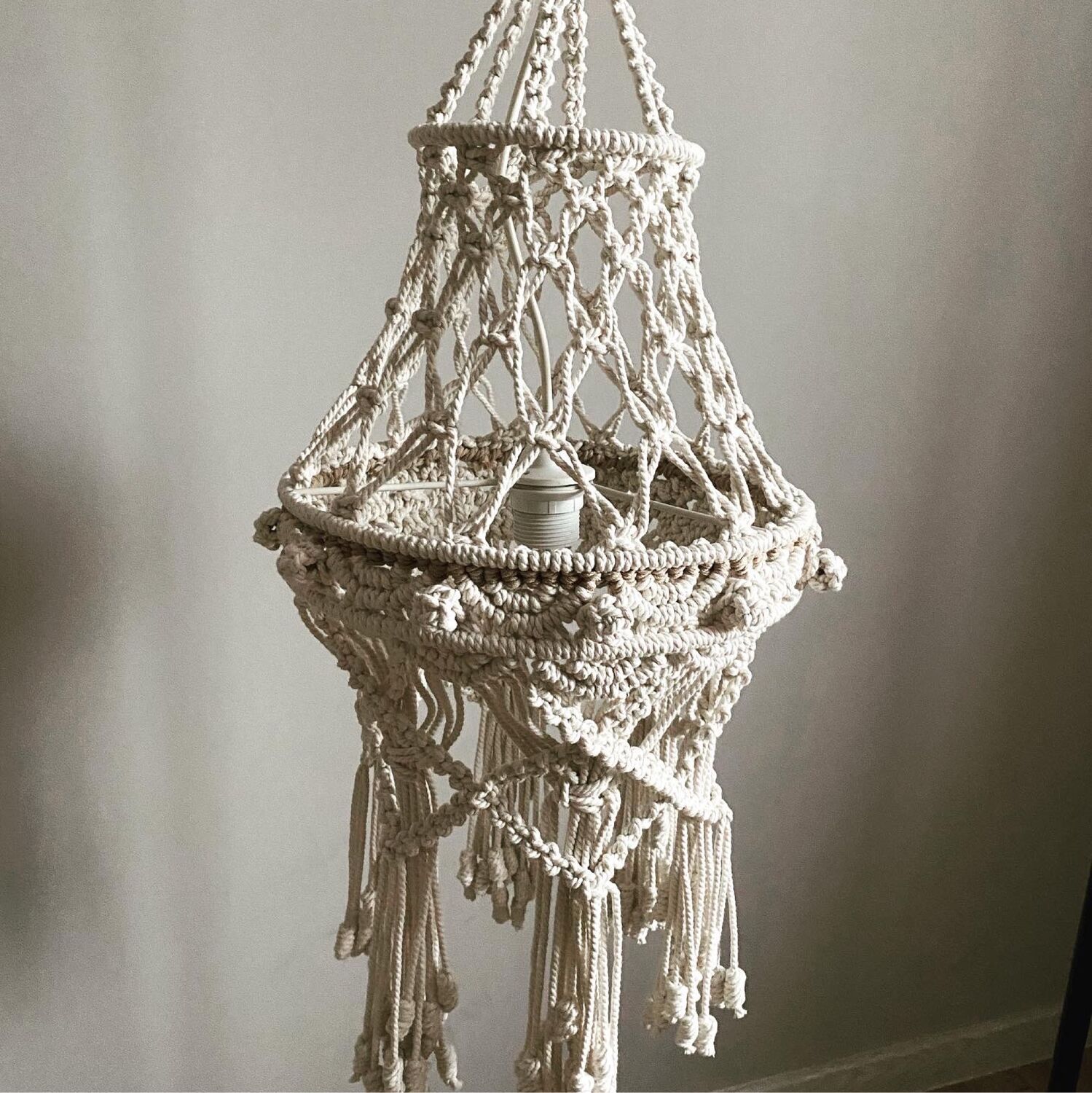 Абажур макраме в интернет-магазине Ярмарка Мастеров по цене 6000 ...