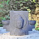 Candle holder Buddha double sided of concrete, dusty black patina. Candlesticks. Decor concrete Azov Garden. My Livemaster. Фото №6