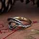 Ring snake. Ring with a snake. Snake Ring. bronze silver, Rings, Moscow,  Фото №1
