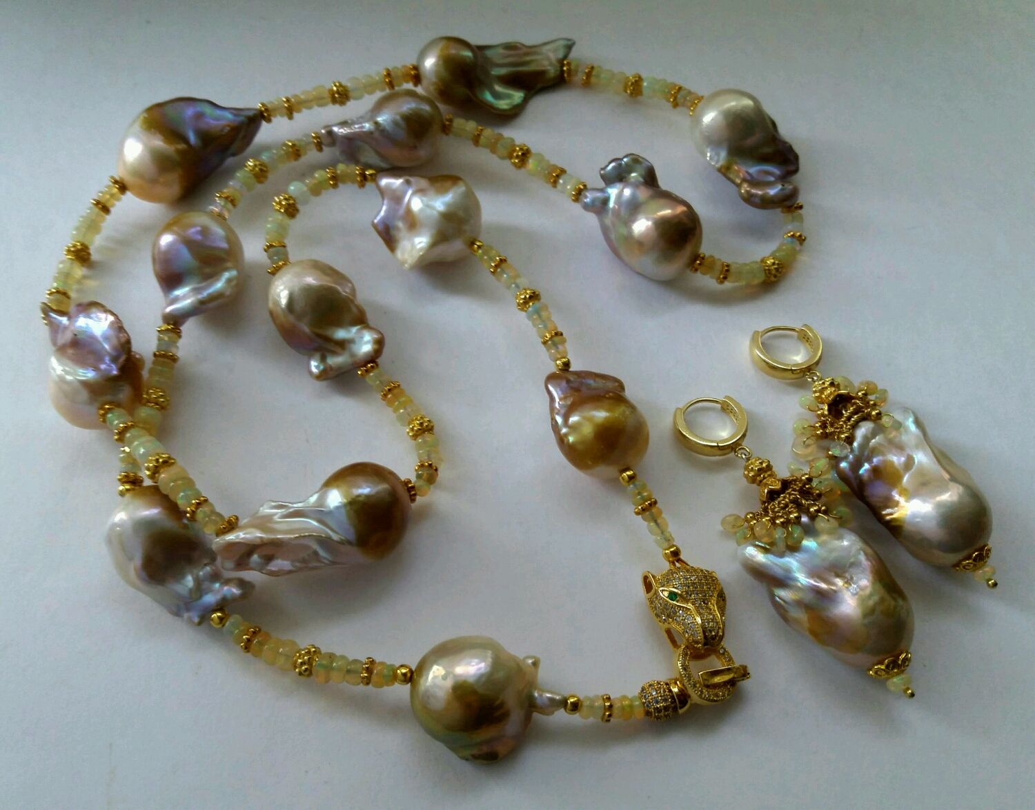 El juego de las perlas con ópalos, Jewelry Sets, Lytkarino,  Фото №1