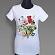 T-Shirt Bouquet. T-shirts. Decades (Natalya). Интернет-магазин Ярмарка Мастеров.  Фото №2