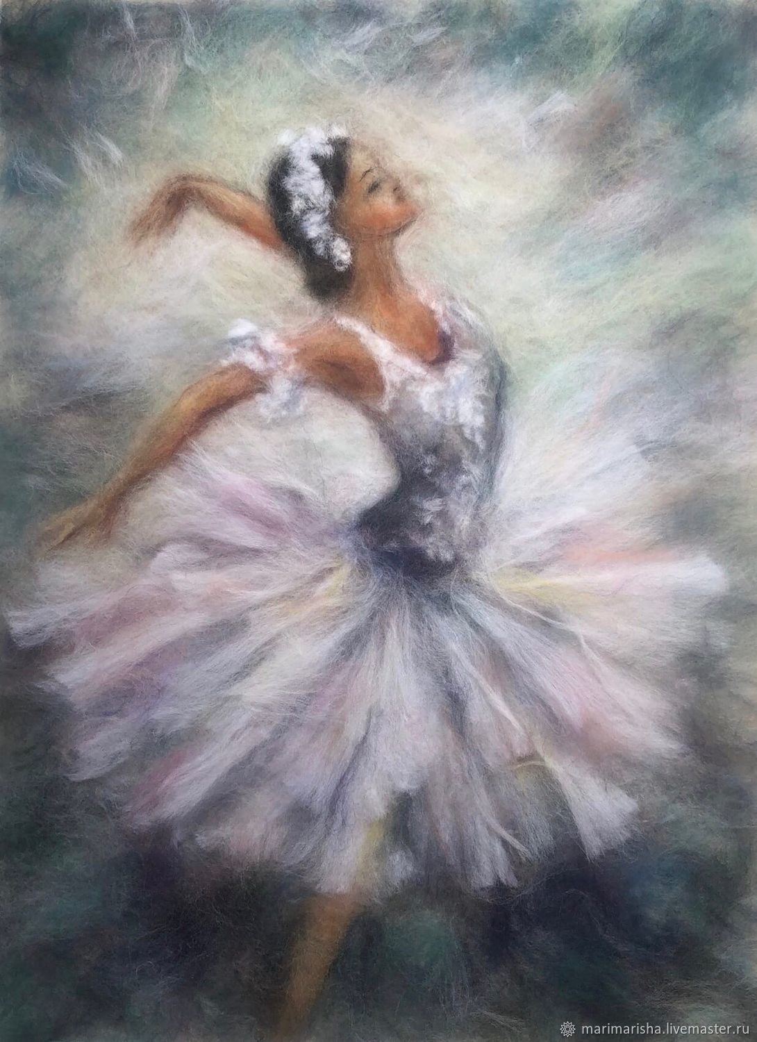 Wool painting 'Ballerina», Pictures, St. Petersburg,  Фото №1