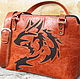 Order Bag from a genuine leather with reverse applique. Gelekoka. Handmade leather bags.. Livemaster. . Classic Bag Фото №3