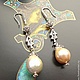 Earrings 'champagne' (pearls Kasumi-like, crystallized). Earrings. Pani Kratova (panikratova). My Livemaster. Фото №5