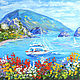 The picture Crimea Gurzuf Landscape 30 x 40 oil on canvas, Pictures, Voronezh,  Фото №1