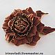 jewelry leather brooch hairpin flower chocolate dessert. Brooches. Irina Vladi. Online shopping on My Livemaster.  Фото №2