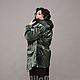 Art. 4327 Park made of a green chameleon raincoat, with a hood. Parkas jacket. MilaMi. My Livemaster. Фото №4