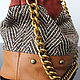 Tweed and genuine leather bag with a large chain. Sacks. Olga'SLuxuryCreation. My Livemaster. Фото №6