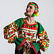 Russian folk costume for women ' Boretskaya painting'. Suits. SLAVYANKA. My Livemaster. Фото №6