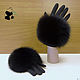 Gloves with fur Fox. Avtoledi. Color black. Mittens. Mishan (mishan). Online shopping on My Livemaster.  Фото №2