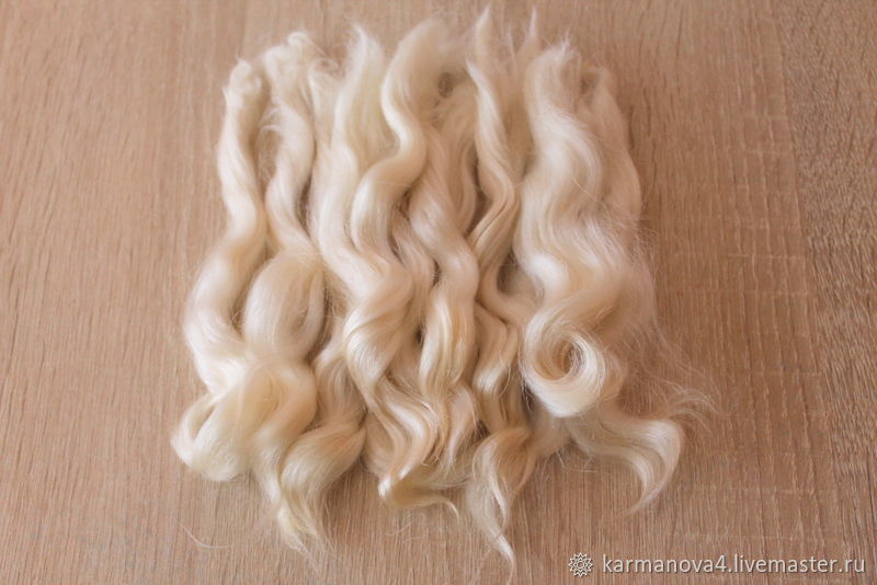 Hair for dolls (white, natural, washed) Curls Curls for Curls for dolls, dolls to buy Hair for dolls, buy Handmade Fair Masters
