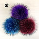 Fur POM-POM of raccoon fur. Two colors. Pompons. Mishan (mishan). My Livemaster. Фото №4