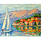 Painting Montenegro Sunset Sun oil painting sea sunset, Pictures, Voronezh,  Фото №1