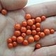 Natural coral beads orange polyvalence ball