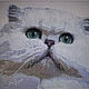 Картина "Кошка", вышитая крестиком, Картины, Саратов,  Фото №1