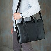 Сумки и аксессуары handmade. Livemaster - original item Men`s bag with a compartment for a laptop and A4 