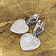 Princess Heart Earrings (Rose Quartz). Earrings. Selberiya shop. Online shopping on My Livemaster.  Фото №2