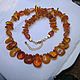 Necklace beads made of natural amber and carnelian, Necklace, Permian,  Фото №1