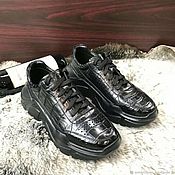 Обувь ручной работы handmade. Livemaster - original item Sneakers made of genuine crocodile leather, custom.. Handmade.