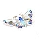The Mosaic butterfly BROOCH. Natural stones. The author's work. Brooches. ARIEL - MOSAIC. My Livemaster. Фото №5