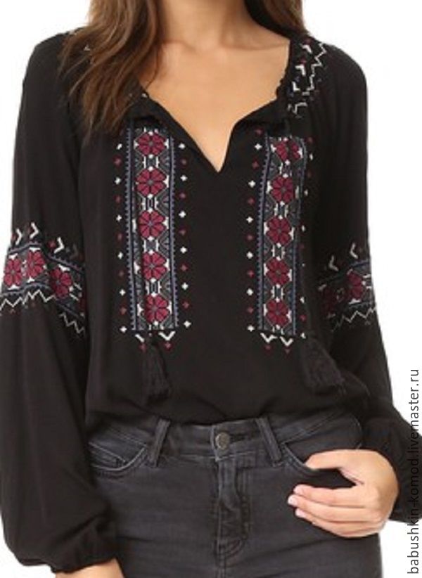 Copy of Women's embroidered blouse ЖР4-084, Blouses, Temryuk,  Фото №1