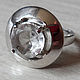 Серебряное кольцо с натуральным горным хрусталем, Кольца, Москва,  Фото №1