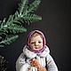 Ватная игрушка на подставке Дуняша, русский сувенир, Новогодние сувениры, Старая Русса,  Фото №1