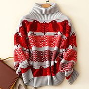 Одежда handmade. Livemaster - original item Sweater with an ornament-cashmere 100%. Handmade.