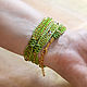Soft green bracelet winding Chan Lu Spring mood. Braided bracelet. sevenline. My Livemaster. Фото №4