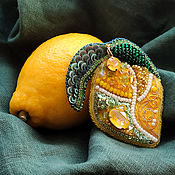 Украшения handmade. Livemaster - original item Lemon Brooch Decoration Citrus brooch yellow don lemon. Handmade.