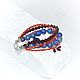 Multi-row bracelet with coral, lapis lazuli, garnet, Bead bracelet, Moscow,  Фото №1