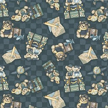 Материалы для творчества ручной работы. Ярмарка Мастеров - ручная работа 2423-77. Американский хлопок "Traveling Teddies". Handmade.