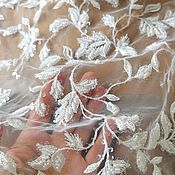 Материалы для творчества handmade. Livemaster - original item The rest! Fabric for a wedding dress, beads and sequins. Eleanor. Handmade.