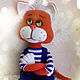 Рыжий котик морячок, Мягкие игрушки, Златоуст,  Фото №1