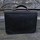 Leather briefcase in business fashion style.Umberto. Brief case. Labour. My Livemaster. Фото №4