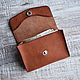Small dark Brown leather wallet. Wallets. Finist (tisneniekozhi). My Livemaster. Фото №6